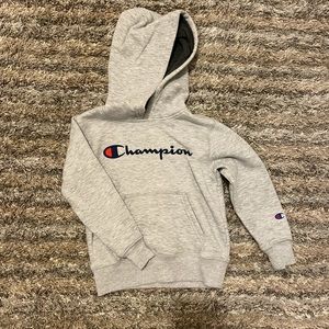 Boy grey champion hoodie